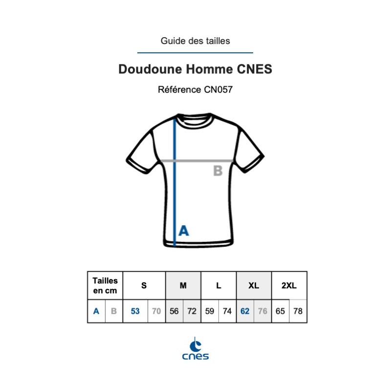 Doudoune sans manches Homme "Made in CNES"
