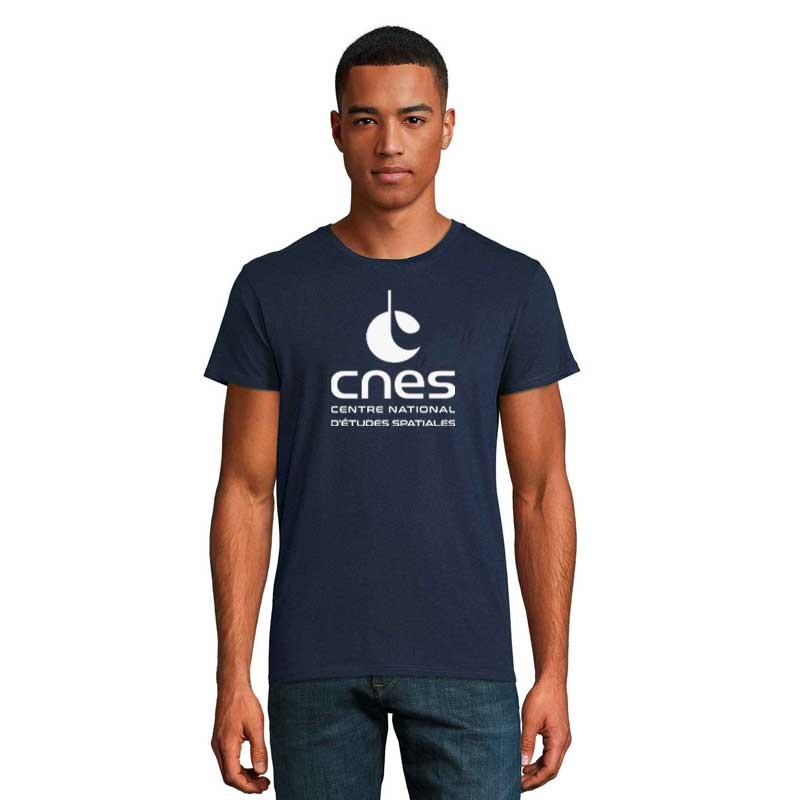 Navy blue Man T-shirt "MADE IN CNES"