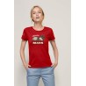 T-shirt Femme Rouge Objectif MARS