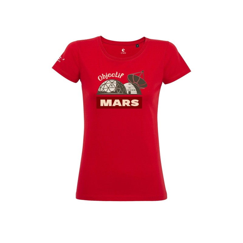 T-shirt Femme Rouge Objectif MARS