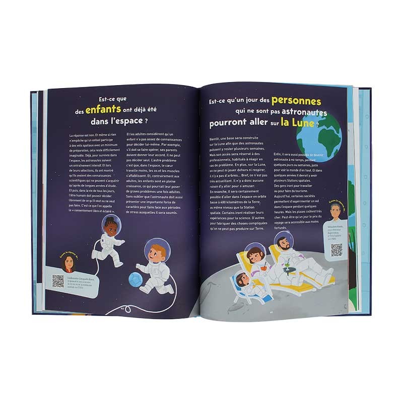 Livre "Raconte-moi l'espace" et sa planche d'autocollants offerte