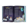 Livre "Raconte-moi l'espace" et sa planche d'autocollants offerte